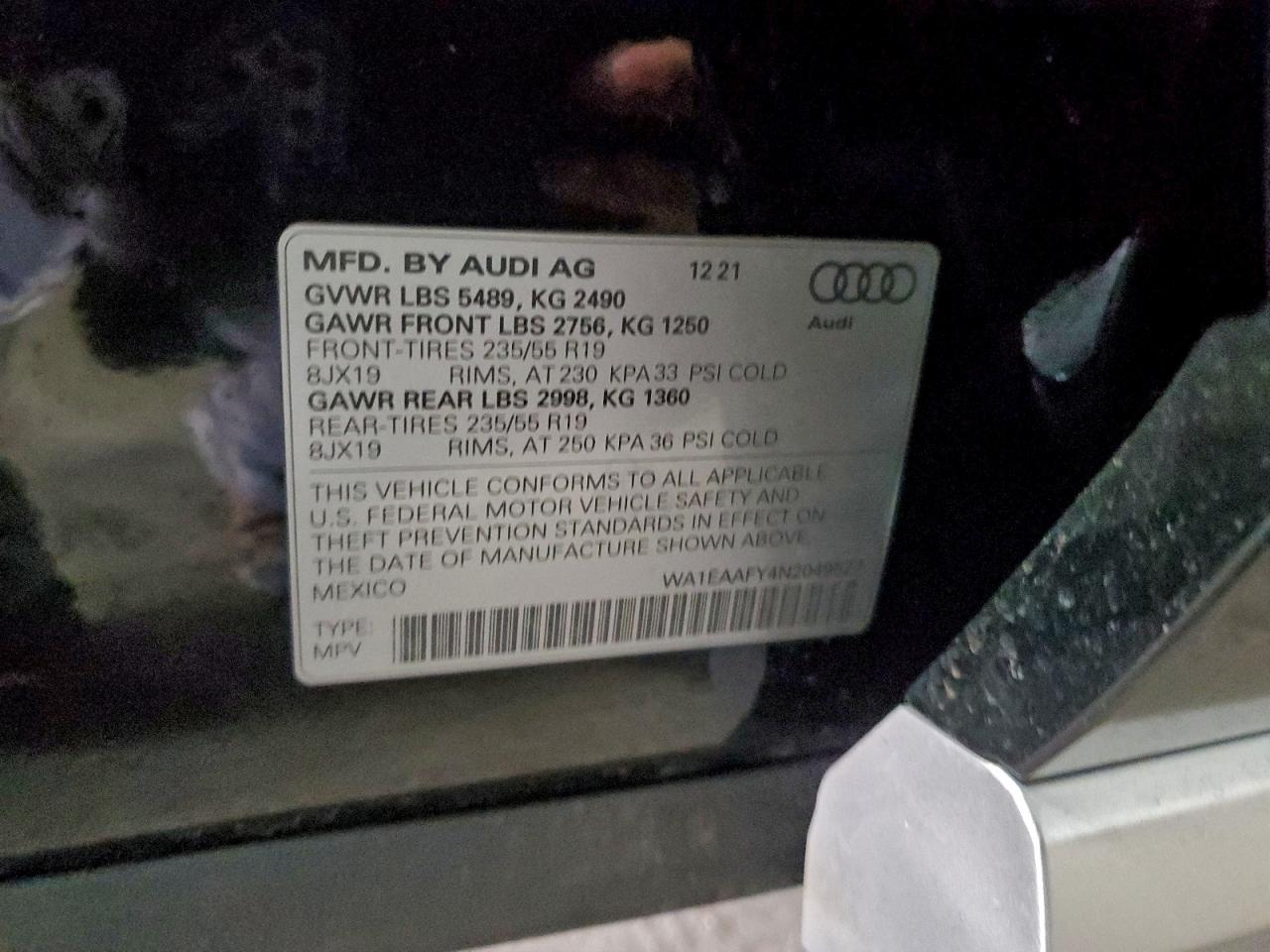 2022 AUDI Q5 PREMIUM PLUS 45 photo 13