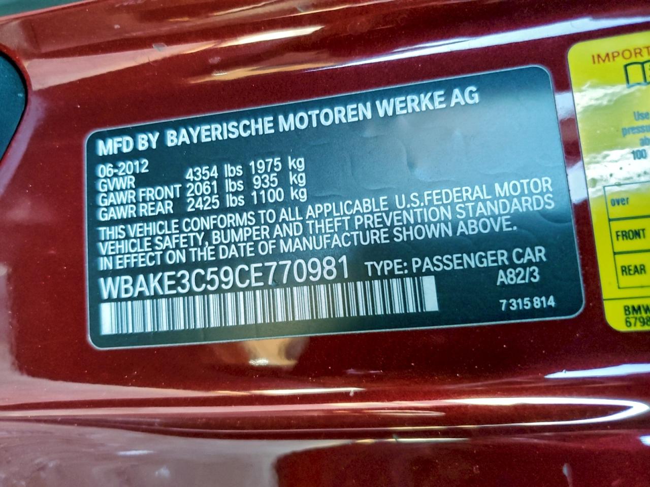 2012 BMW 328 I photo 12