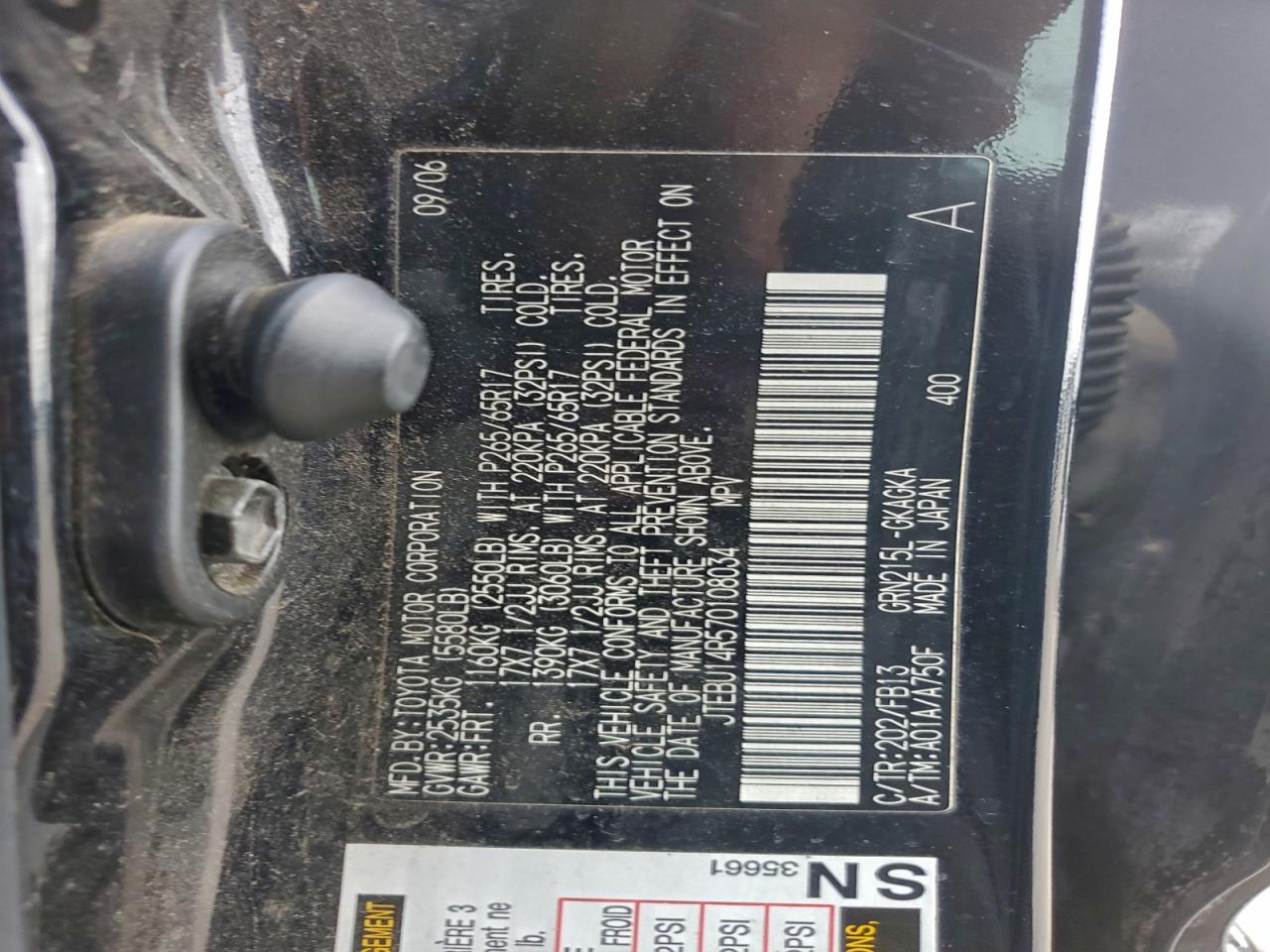2007 TOYOTA 4RUNNER SR5 photo 13