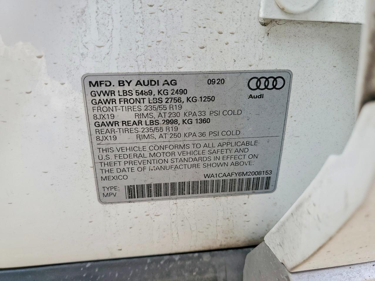 2021 AUDI Q5 PRESTIGE photo 13