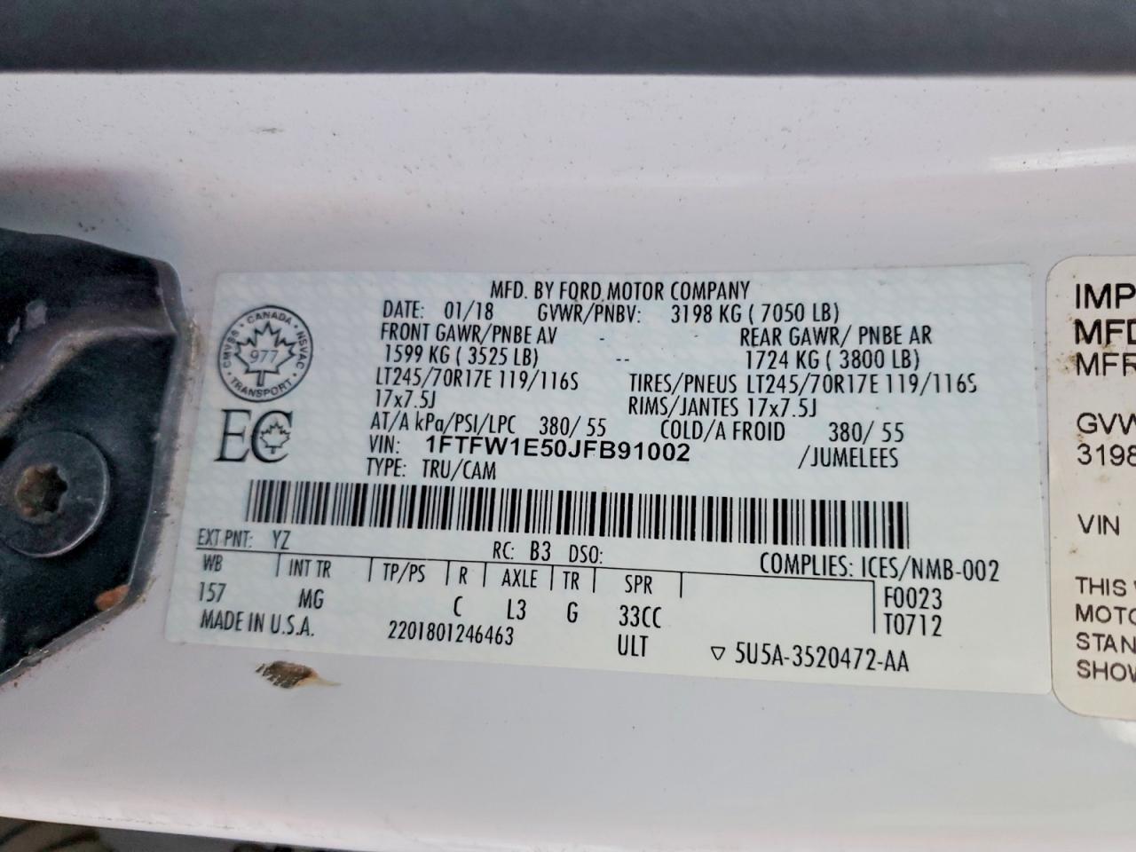 2018 FORD F150 SUPERCREW photo 12