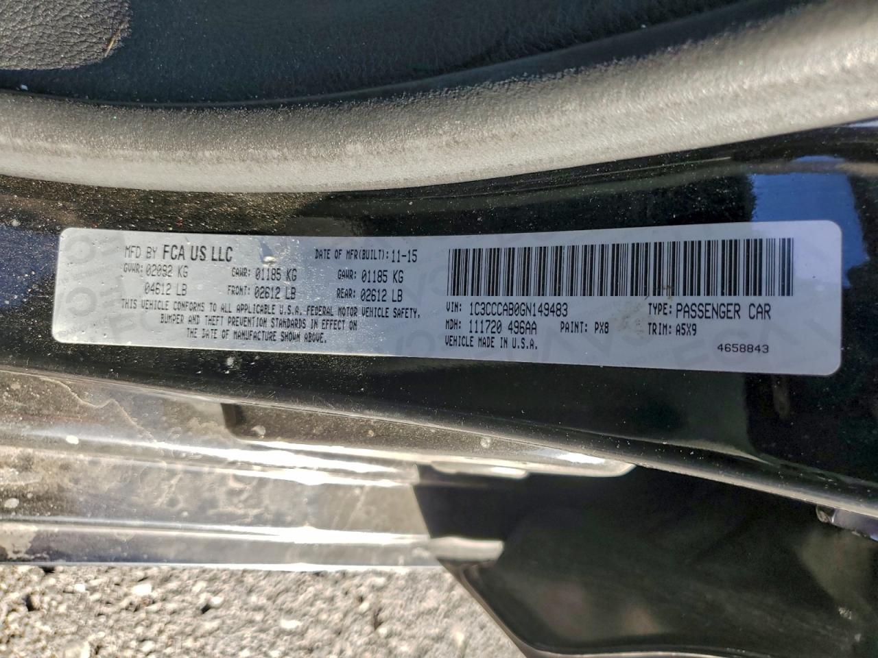 2016 CHRYSLER 200 LIMITED photo 13