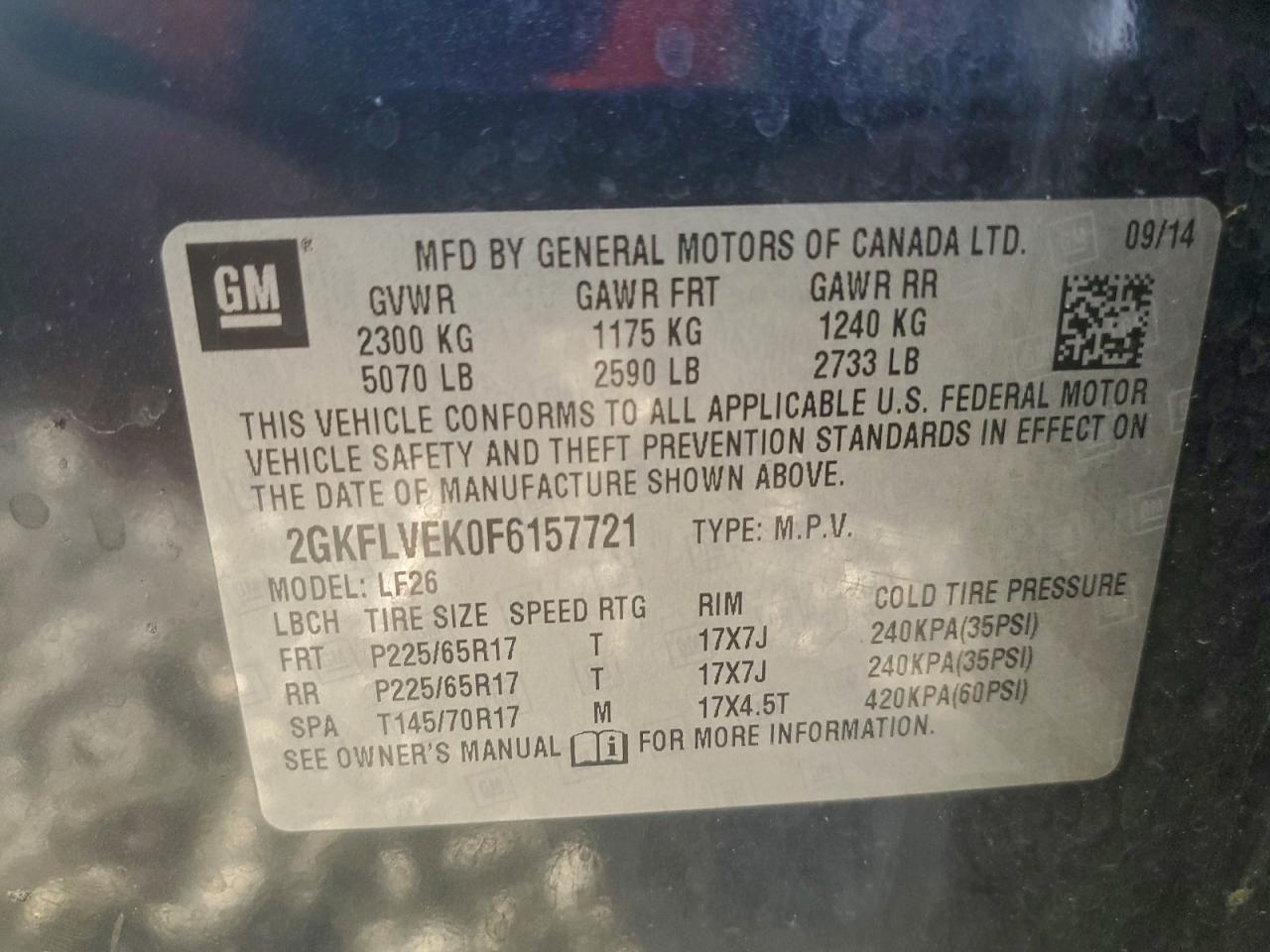 2015 GMC TERRAIN SLE photo 13