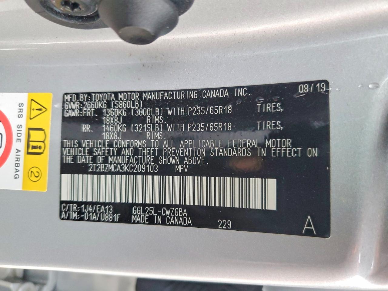 2019 LEXUS RX 350 BASE photo 13