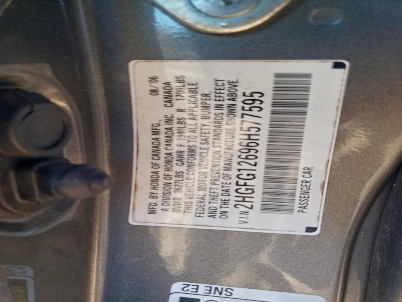 2006 HONDA CIVIC LX photo 49