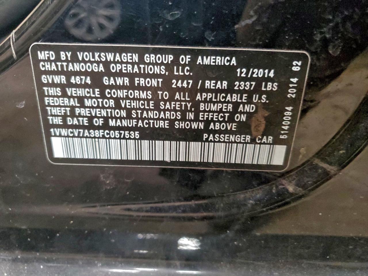 2015 VOLKSWAGEN PASSAT SEL photo 23