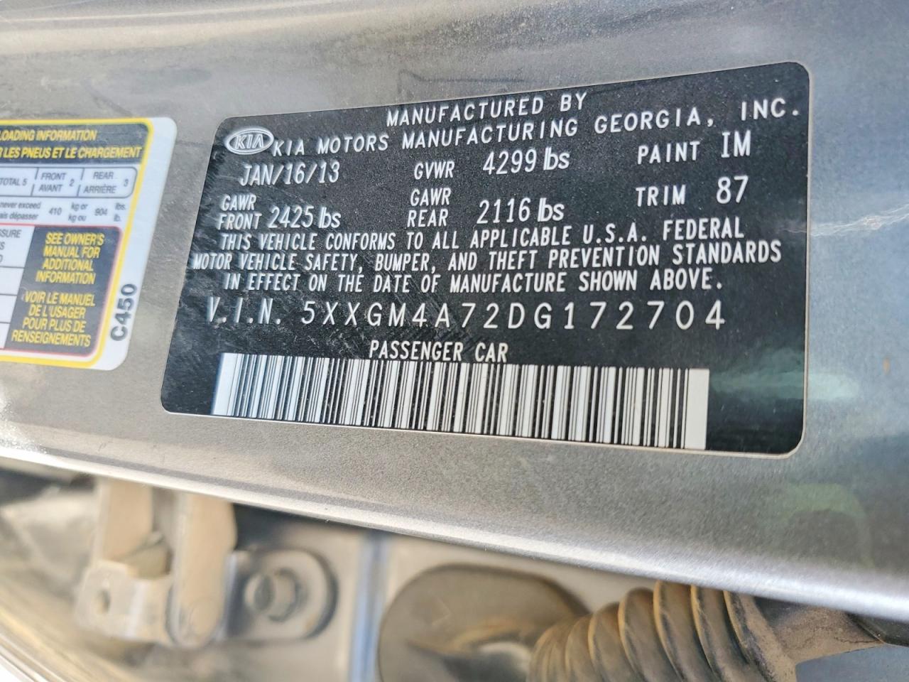 2013 KIA OPTIMA LX photo 12