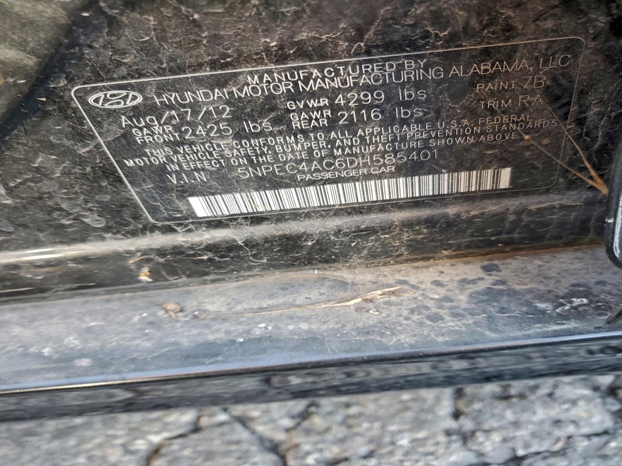 2013 HYUNDAI SONATA LIMITED photo 12