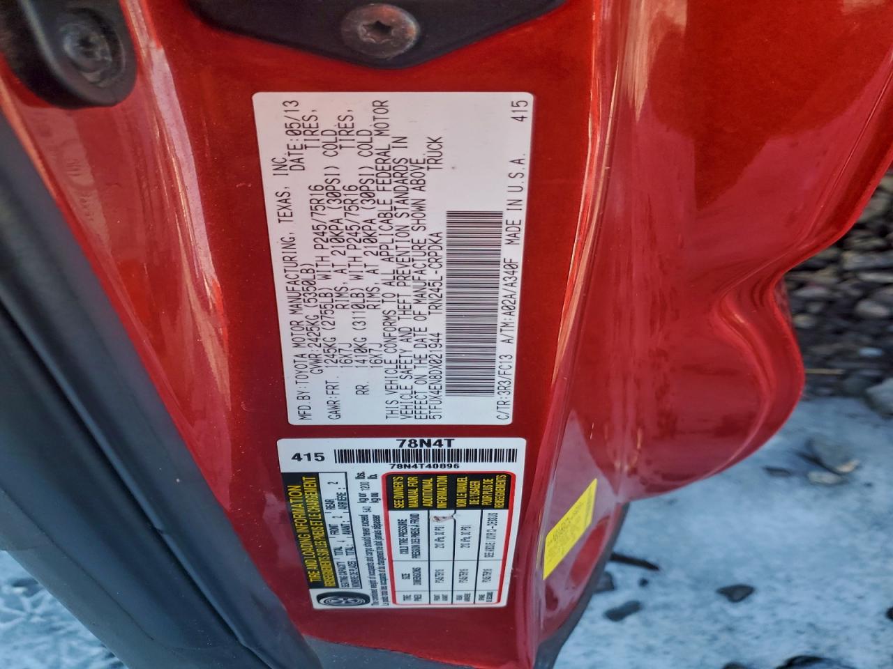 2013 TOYOTA TACOMA ACCESS CAB photo 23