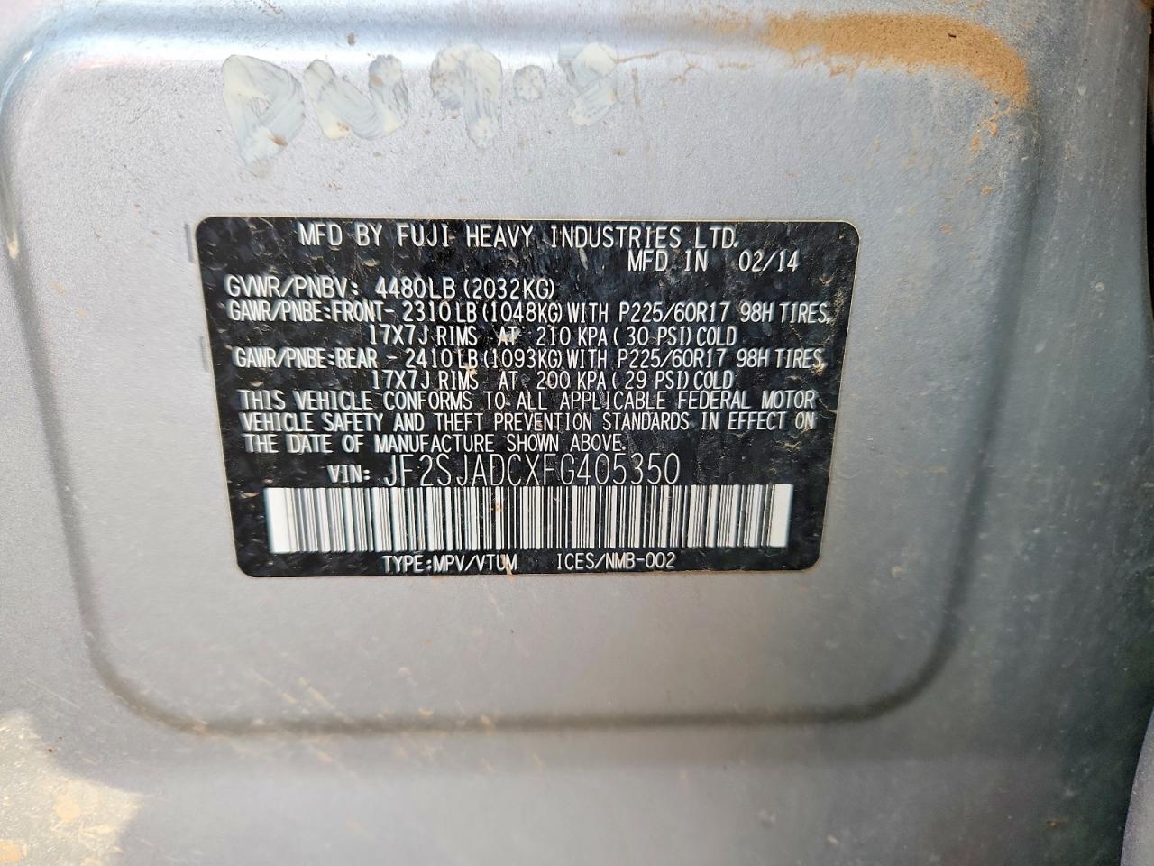 2015 SUBARU FORESTER 2.5I PREMIUM photo 12