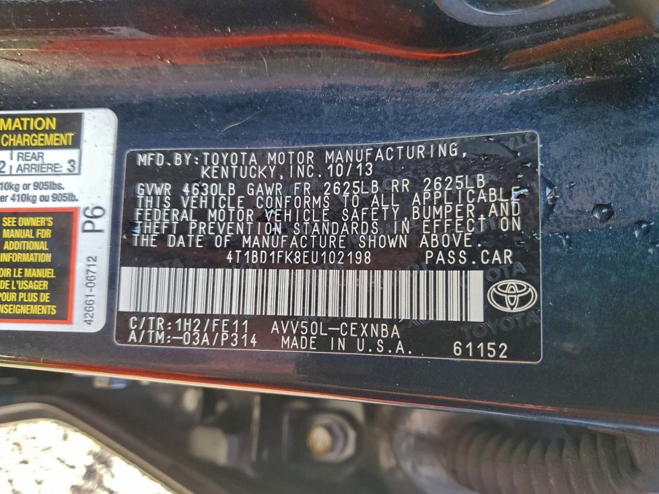2014 TOYOTA CAMRY HYBRID photo 25