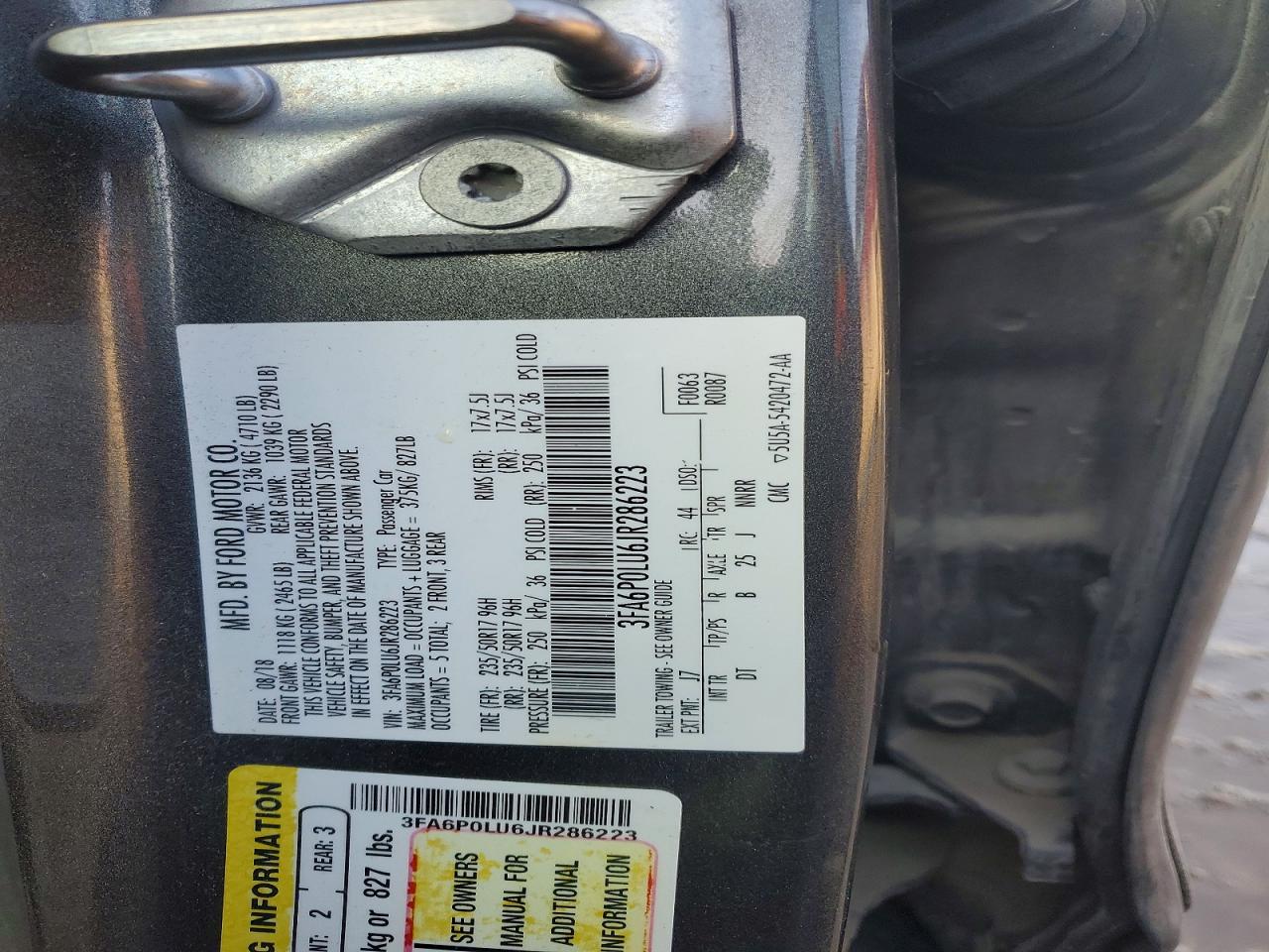 2018 FORD FUSION SE HYBRID photo 12
