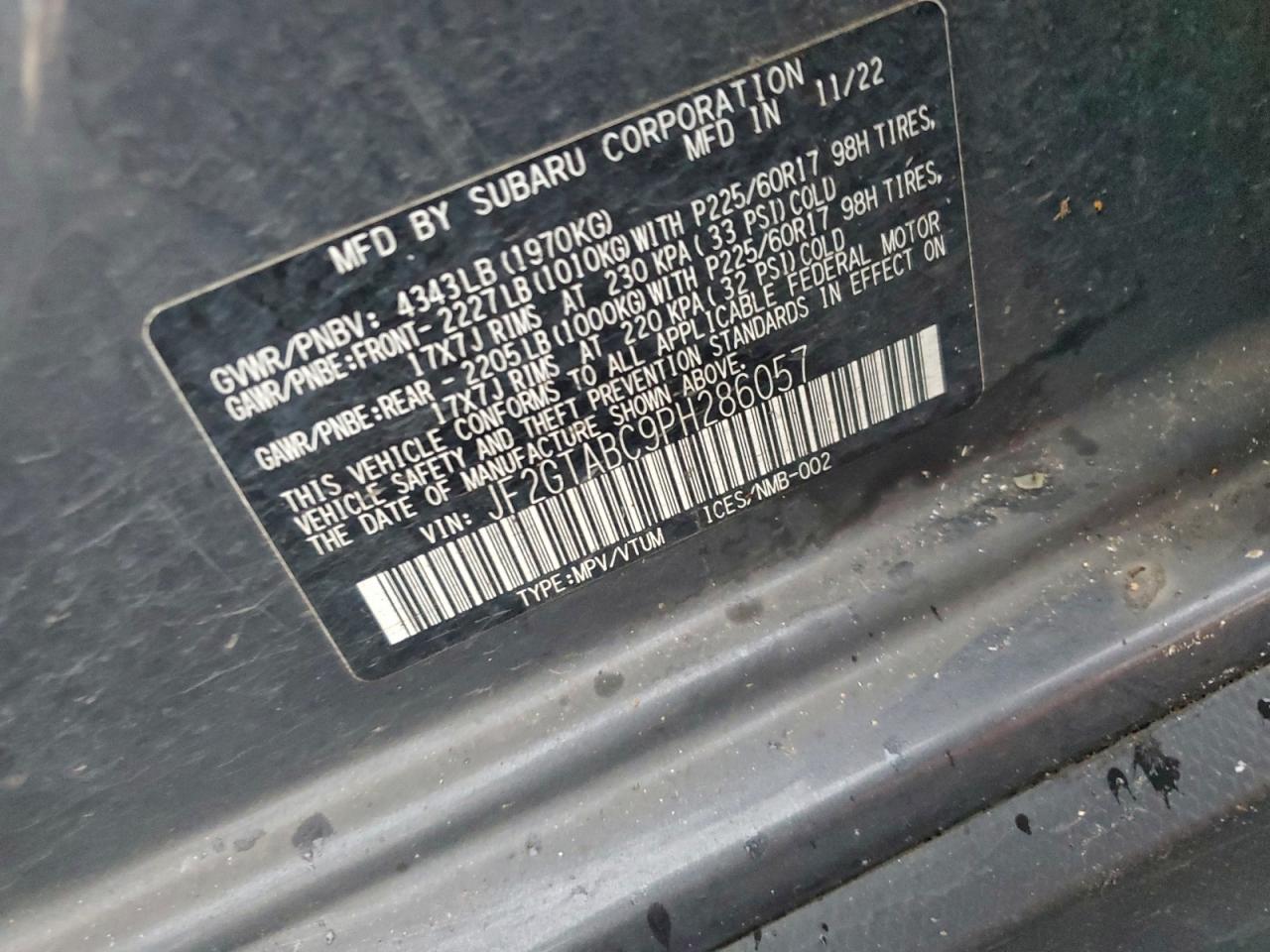 2023 SUBARU CROSSTREK photo 13