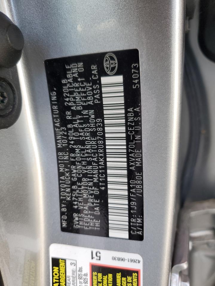 2024 TOYOTA CAMRY LE photo 12