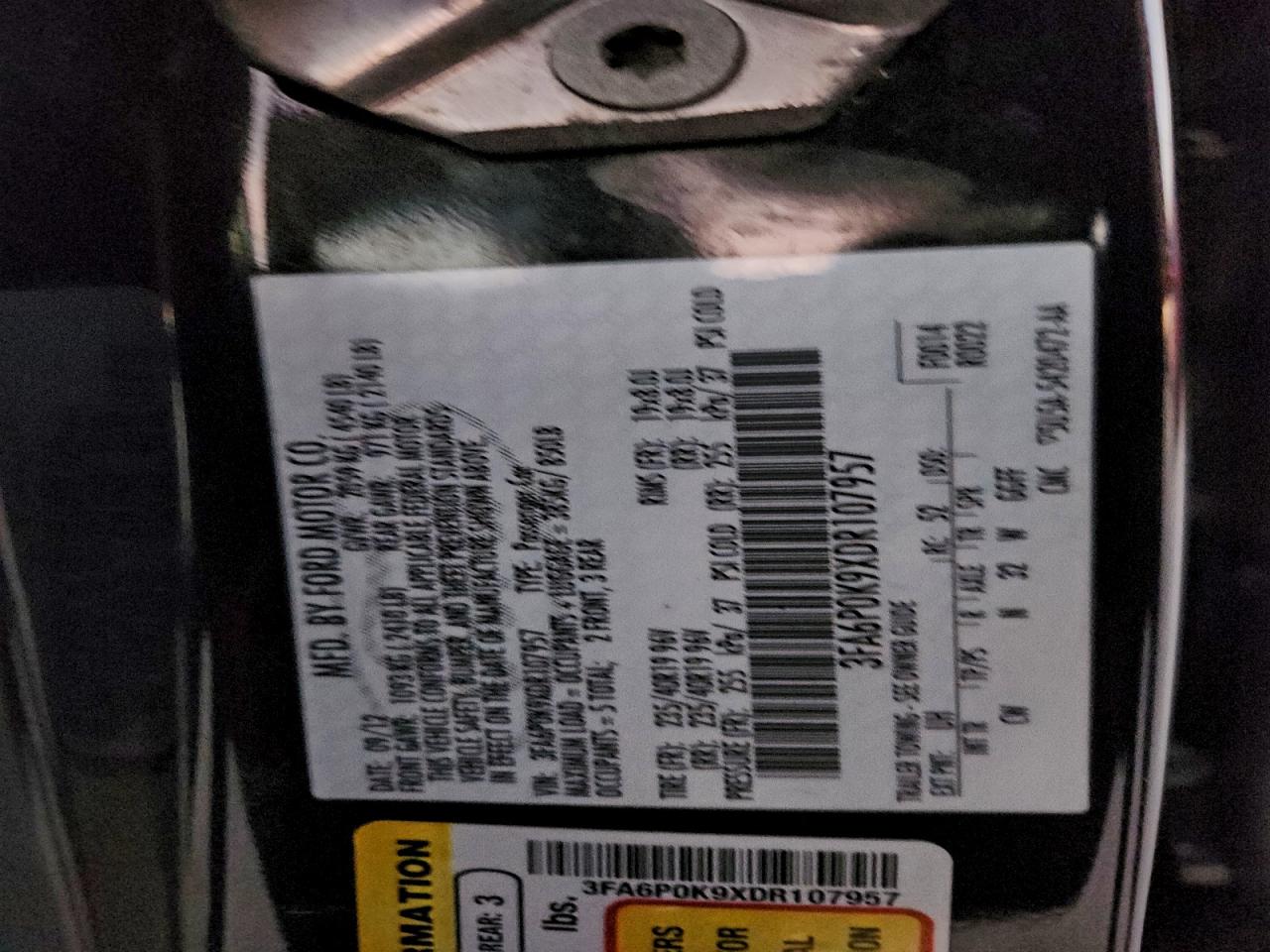 2013 FORD FUSION TITANIUM photo 12