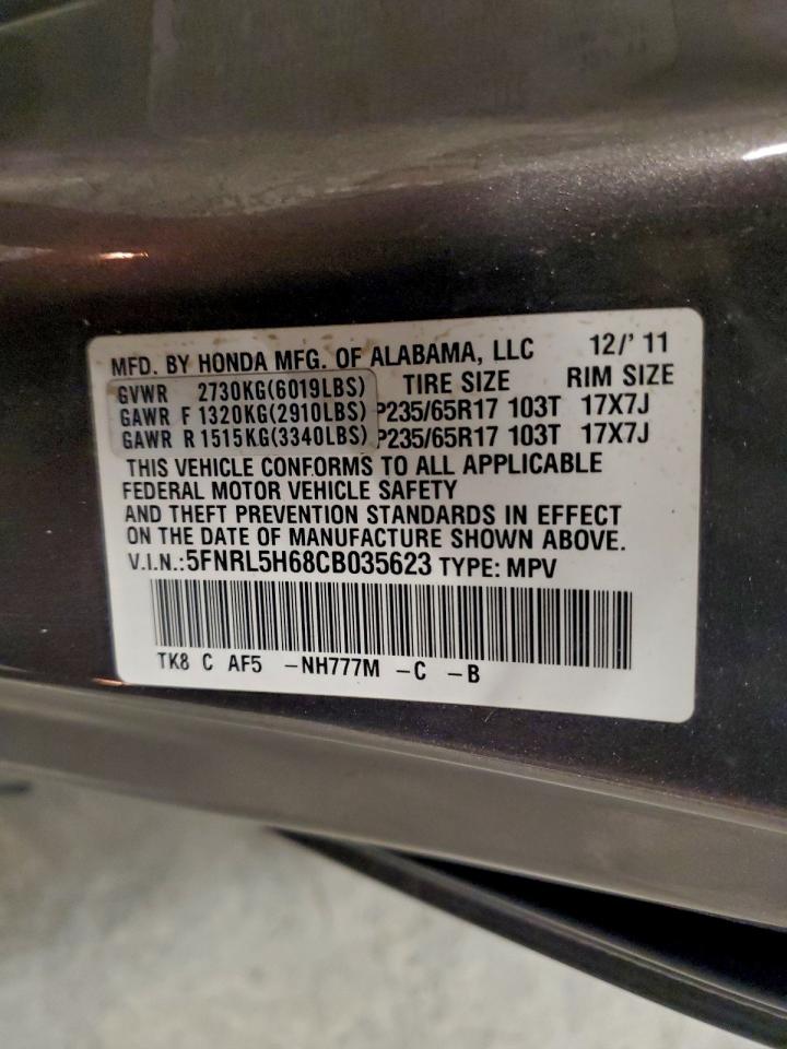 2012 HONDA ODYSSEY EXL photo 13