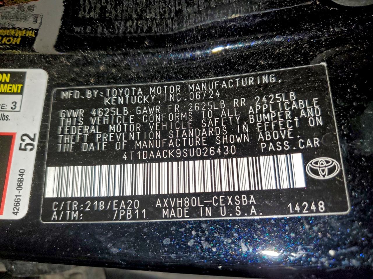 2025 TOYOTA CAMRY XSE photo 12
