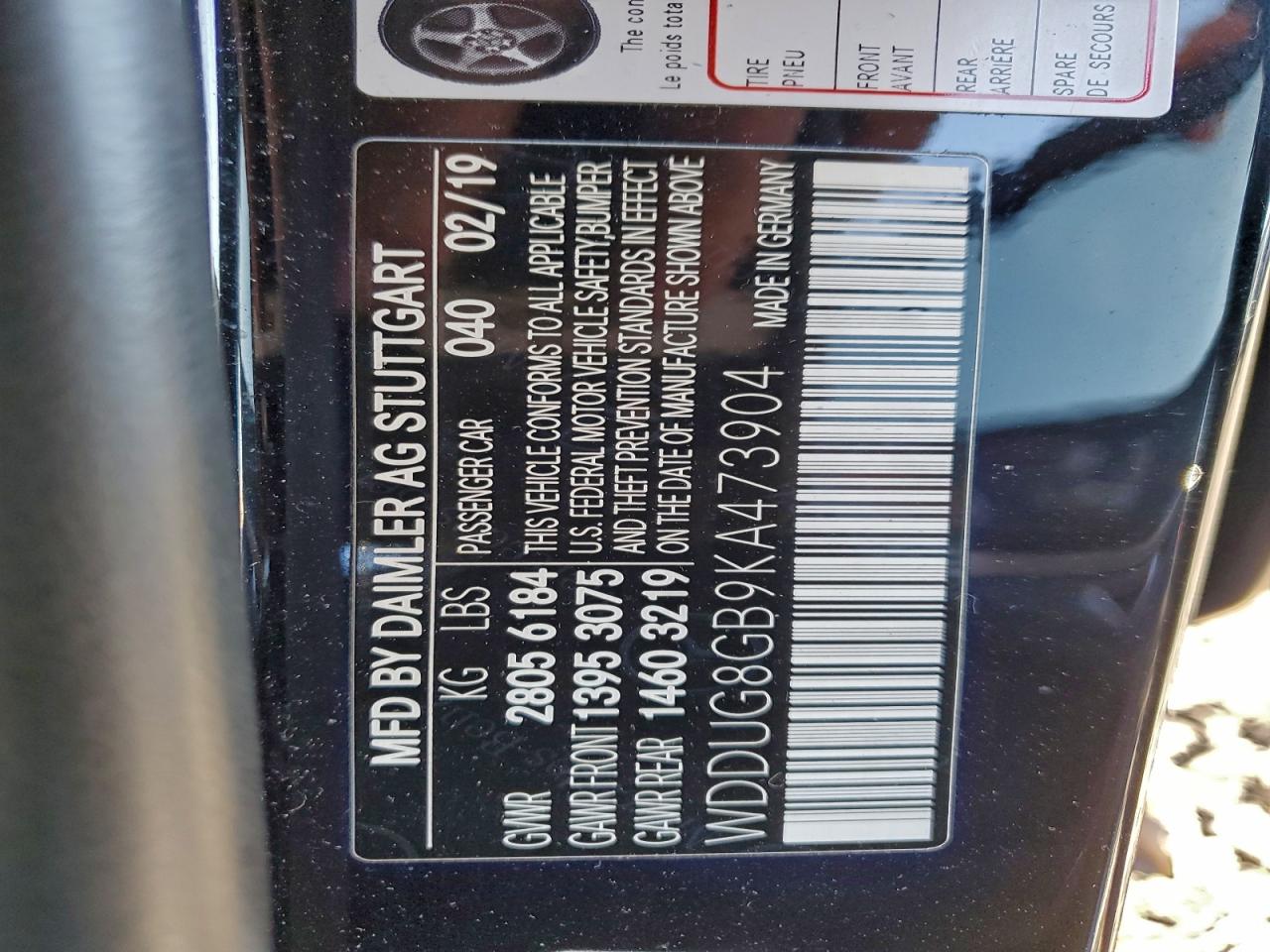 2019 MERCEDES-BENZ S 560 4MATIC photo 12