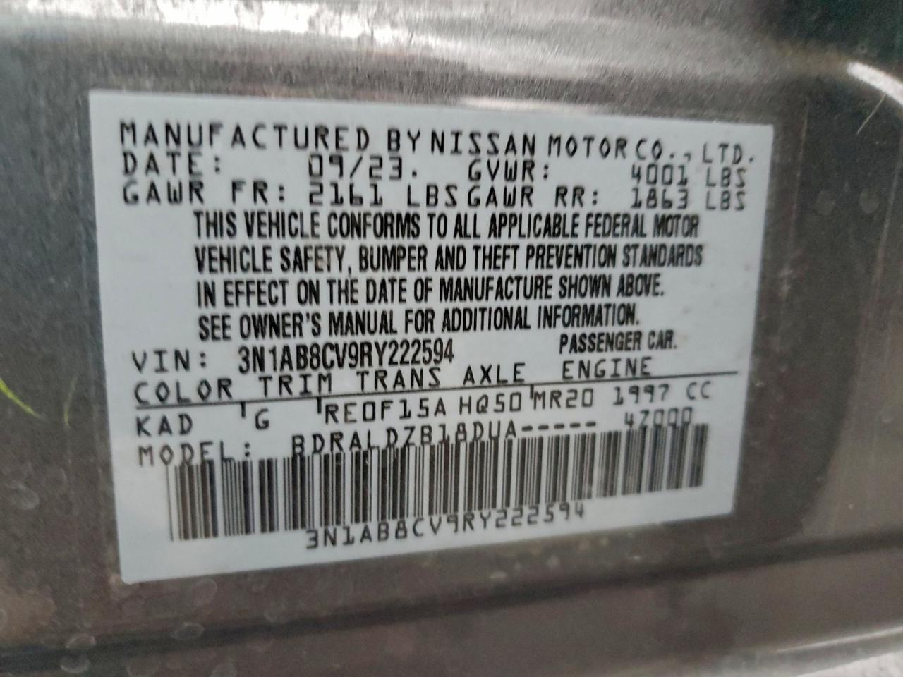 2024 NISSAN SENTRA SV photo 12