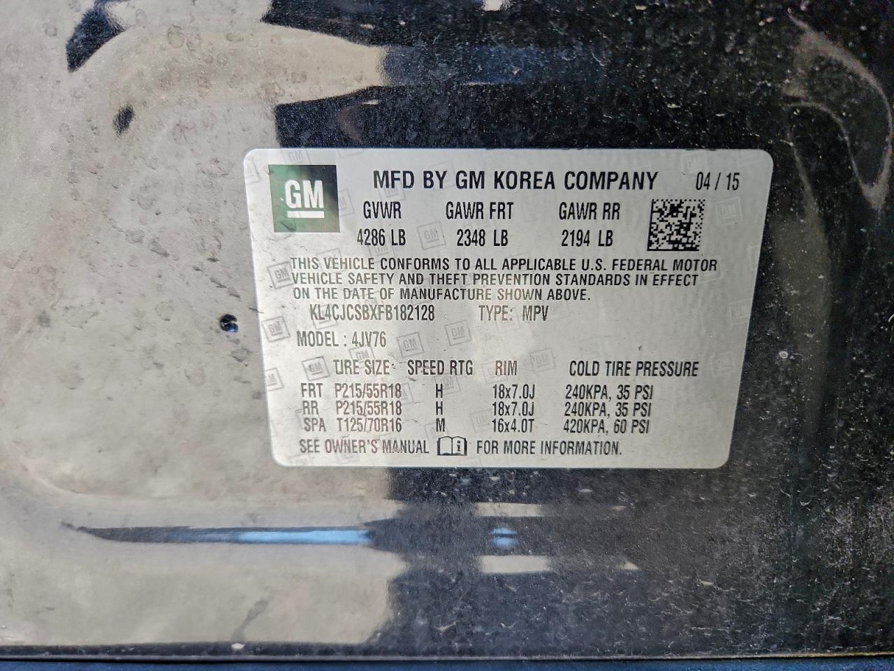 2015 BUICK ENCORE photo 13