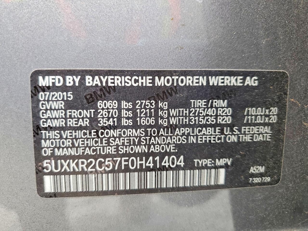 2015 BMW X5 SDRIVE35I photo 13