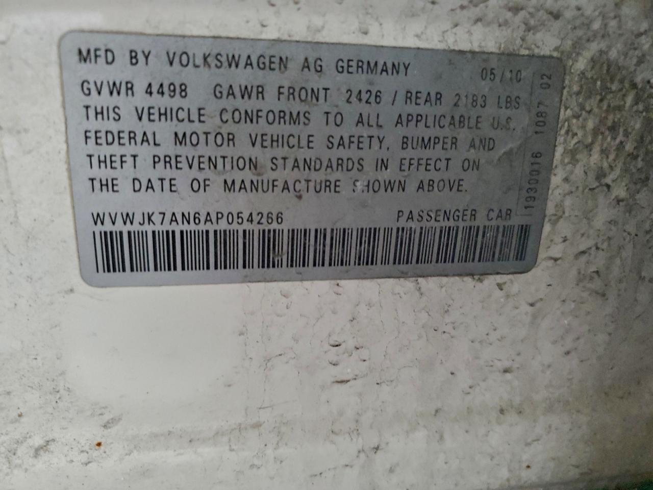 2010 VOLKSWAGEN PASSAT KOMFORT photo 12