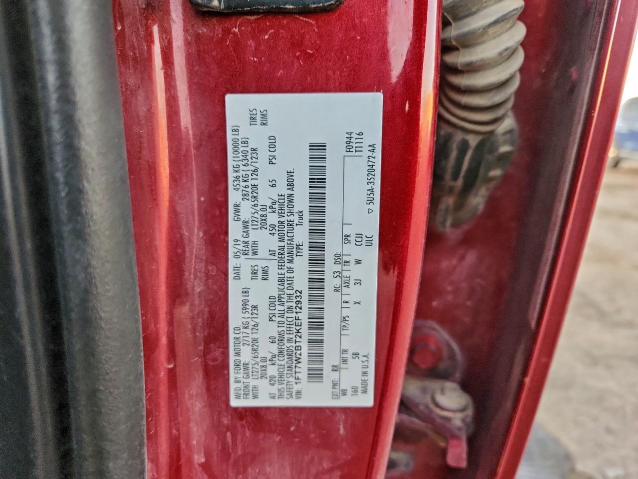 2019 FORD F250 SUPER DUTY photo 12