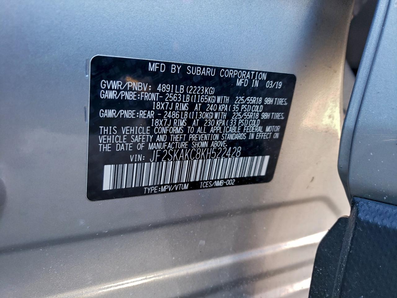 2019 SUBARU FORESTER SPORT photo 13
