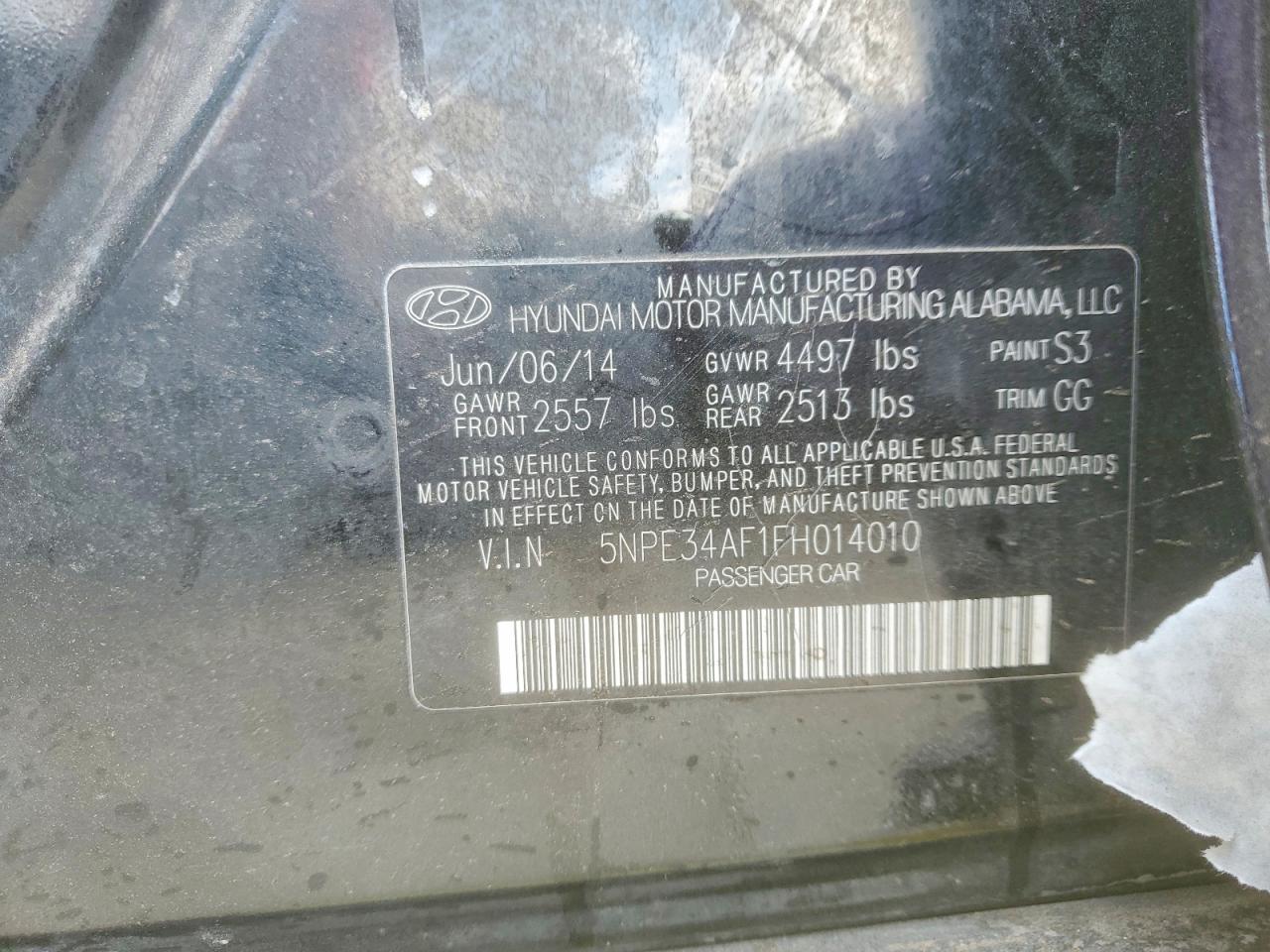 2015 HYUNDAI SONATA SPORT photo 12