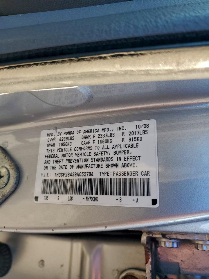 2009 HONDA ACCORD LXP photo 13