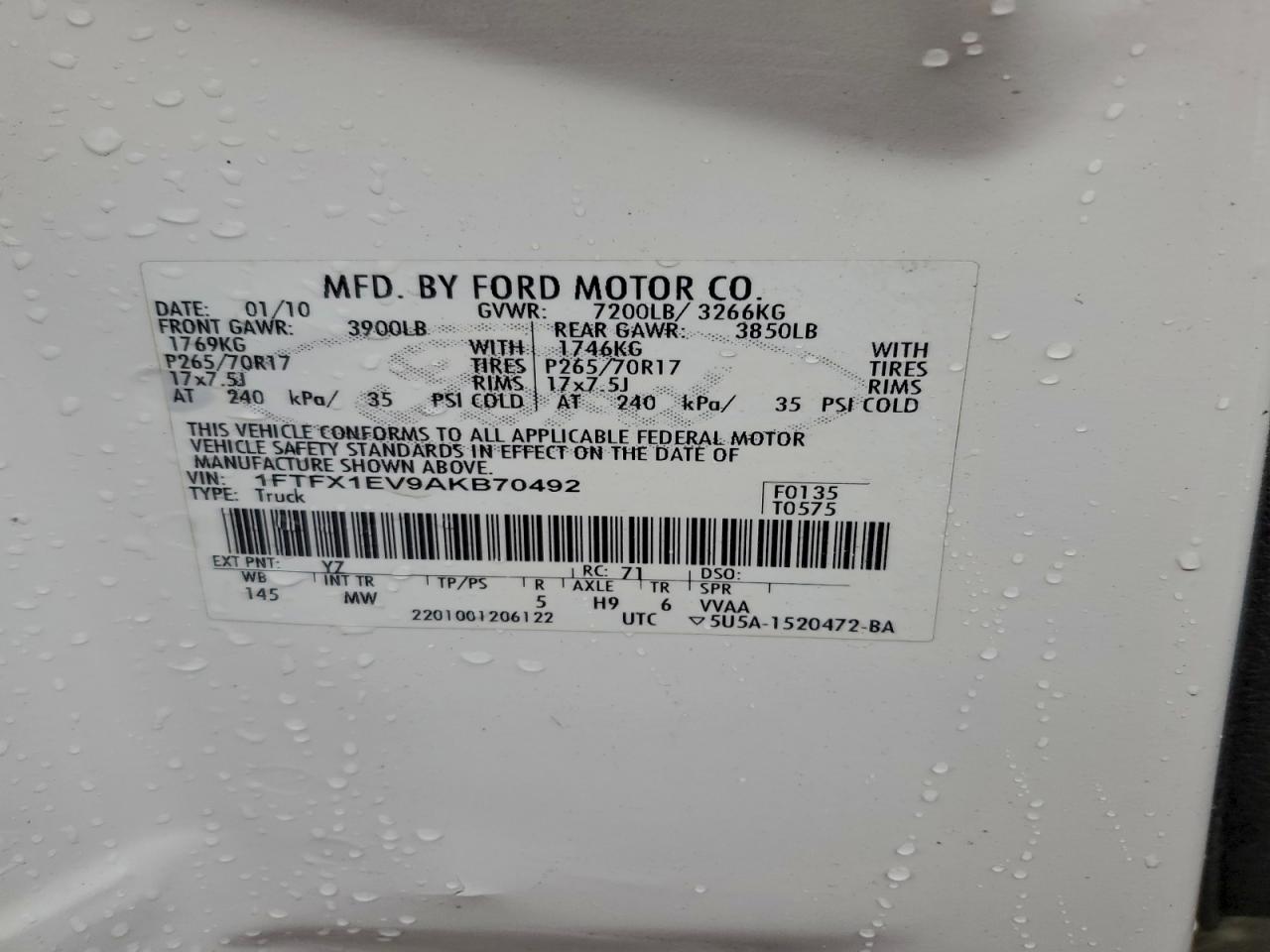 2010 FORD F150 SUPER CAB photo 12