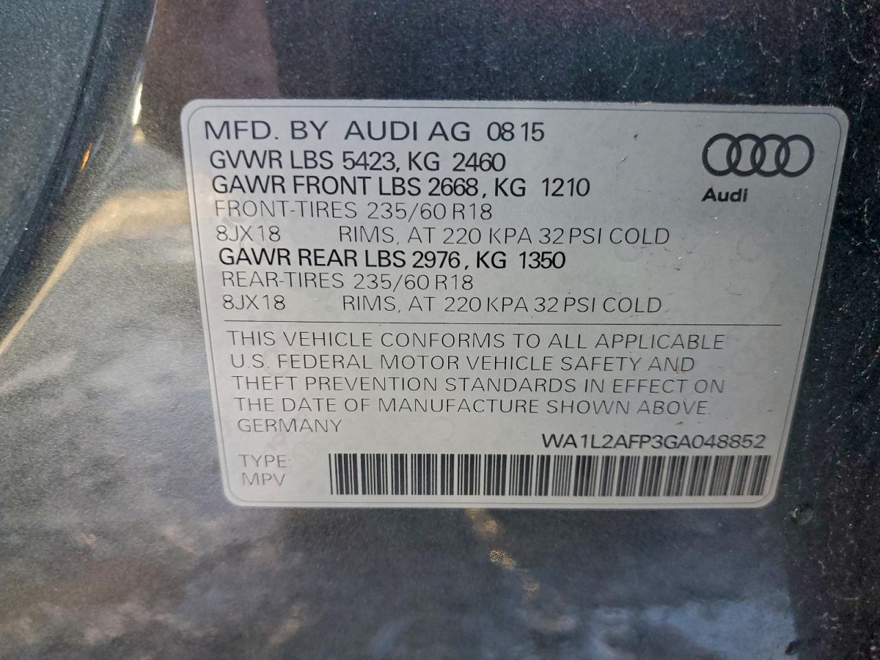 2016 AUDI Q5 PREMIUM PLUS photo 13