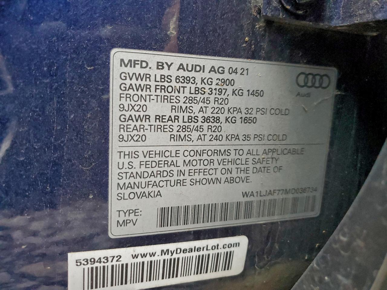 2021 AUDI Q7 PREMIUM PLUS photo 14