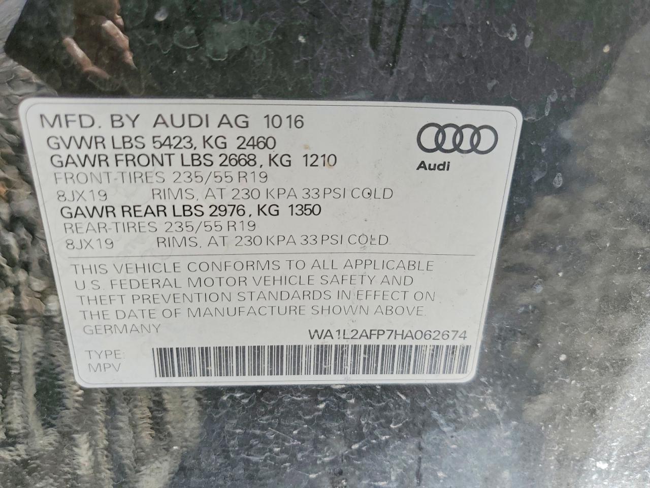 2017 AUDI Q5 PREMIUM PLUS photo 13