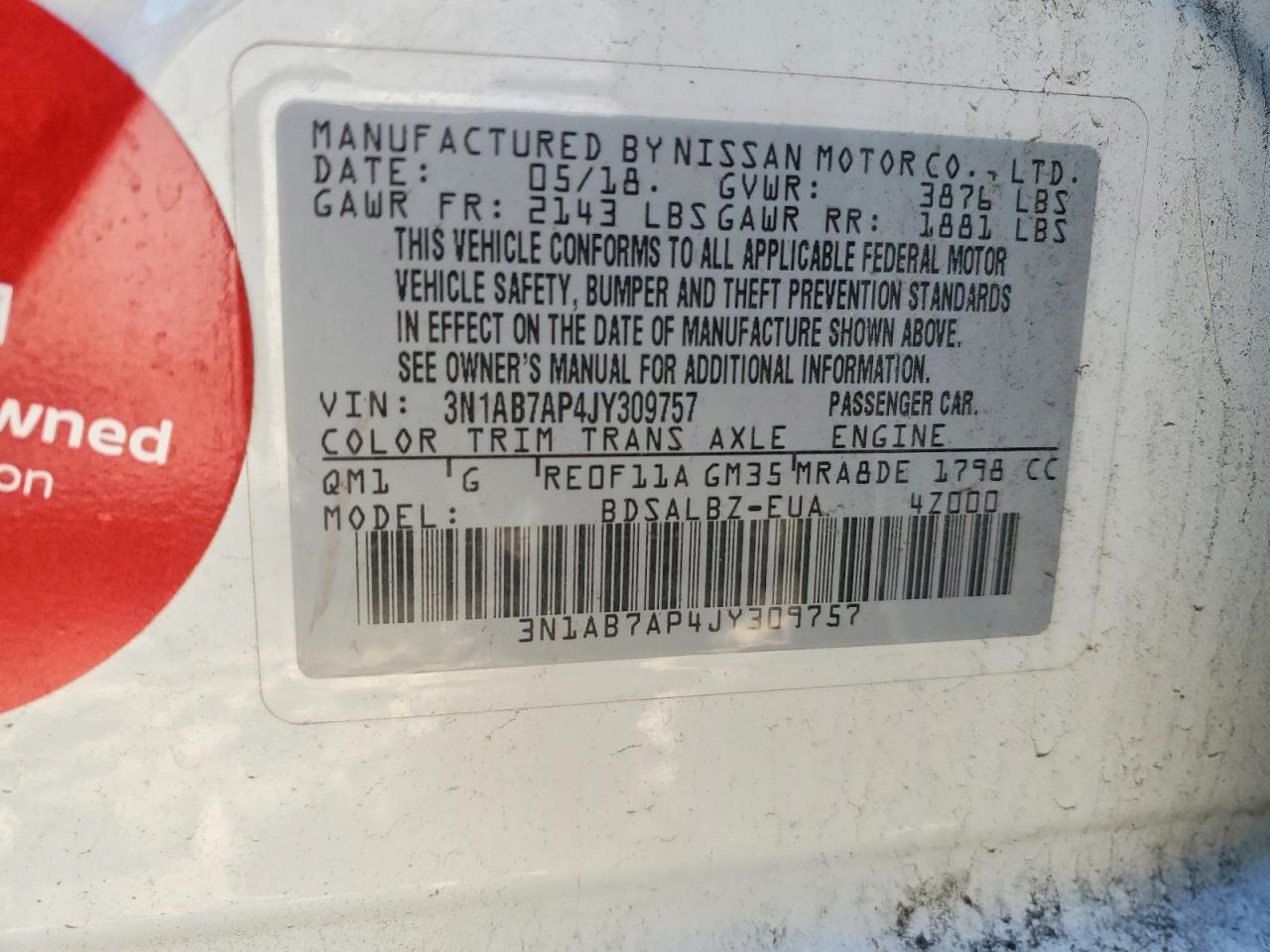 2018 NISSAN SENTRA S photo 12