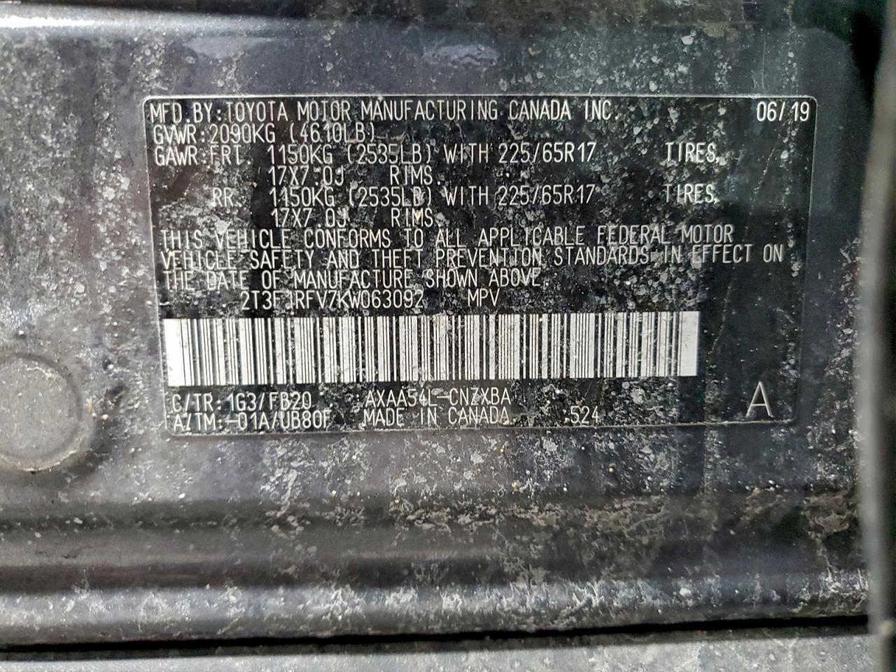 2019 TOYOTA RAV4 LE photo 13