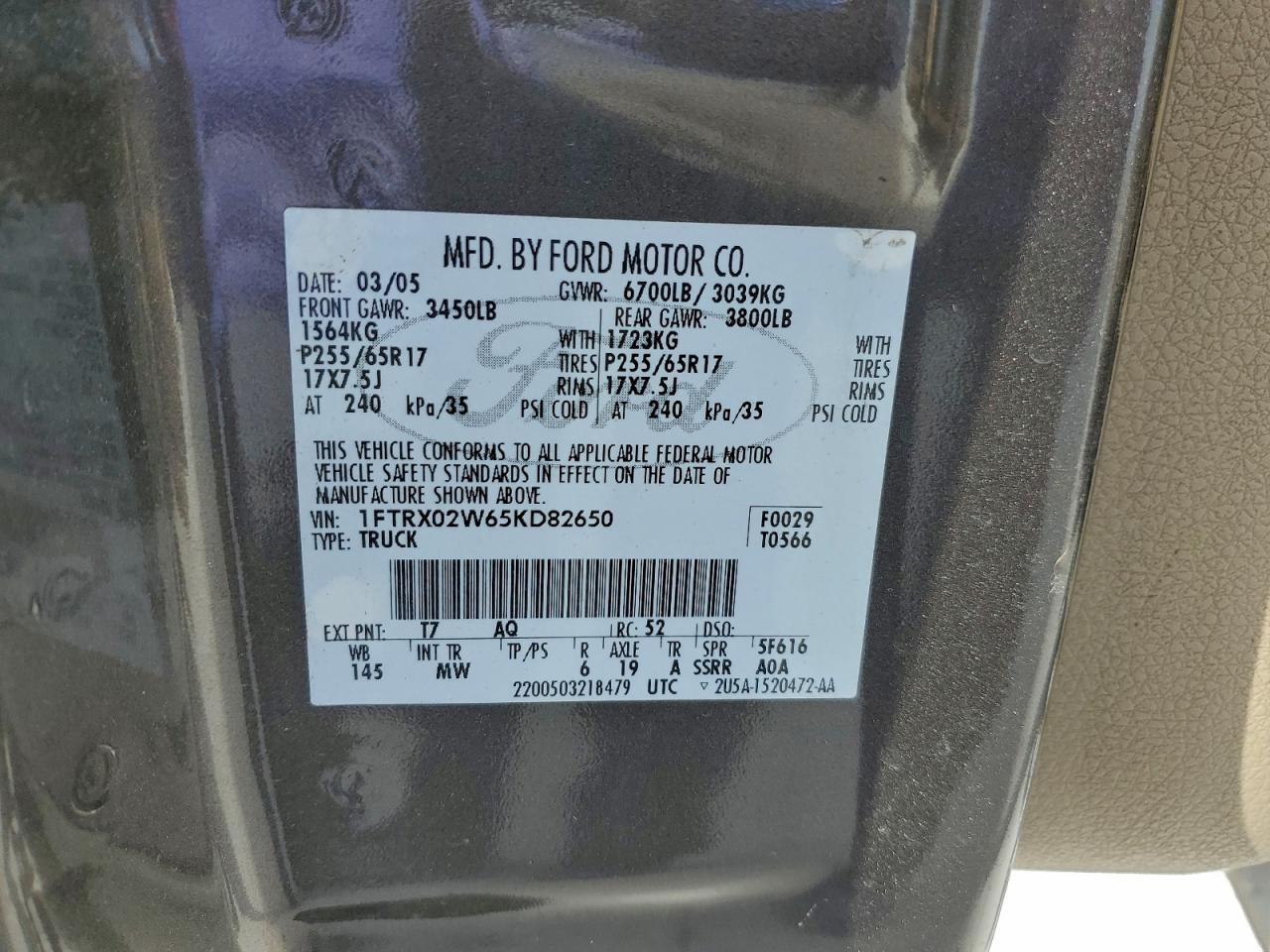 2005 FORD F150 photo 13