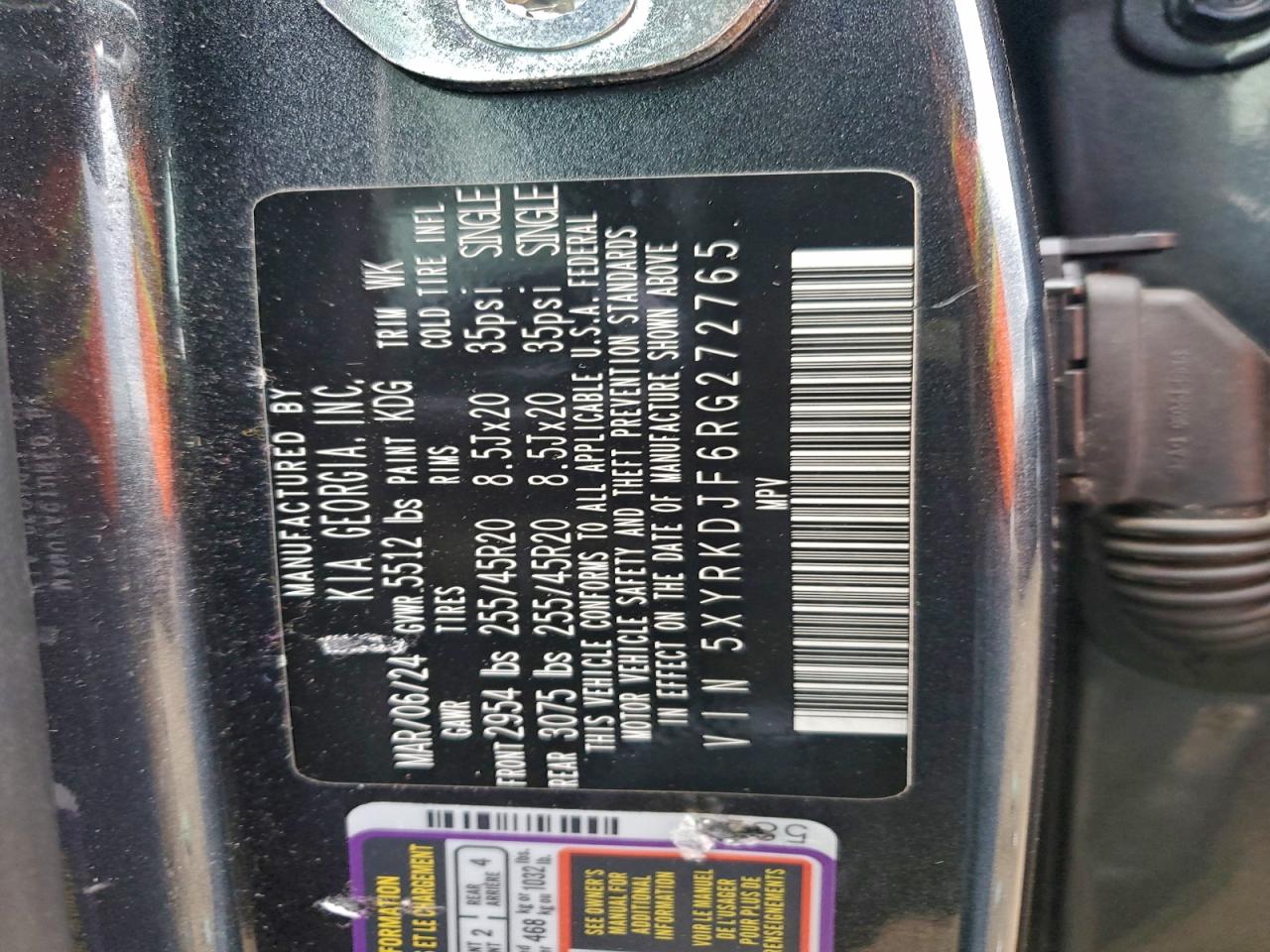 2024 KIA SORENTO SX photo 13