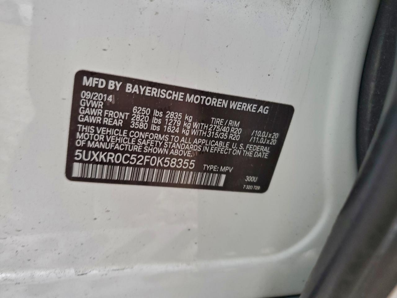 2015 BMW X5 XDRIVE35I photo 13