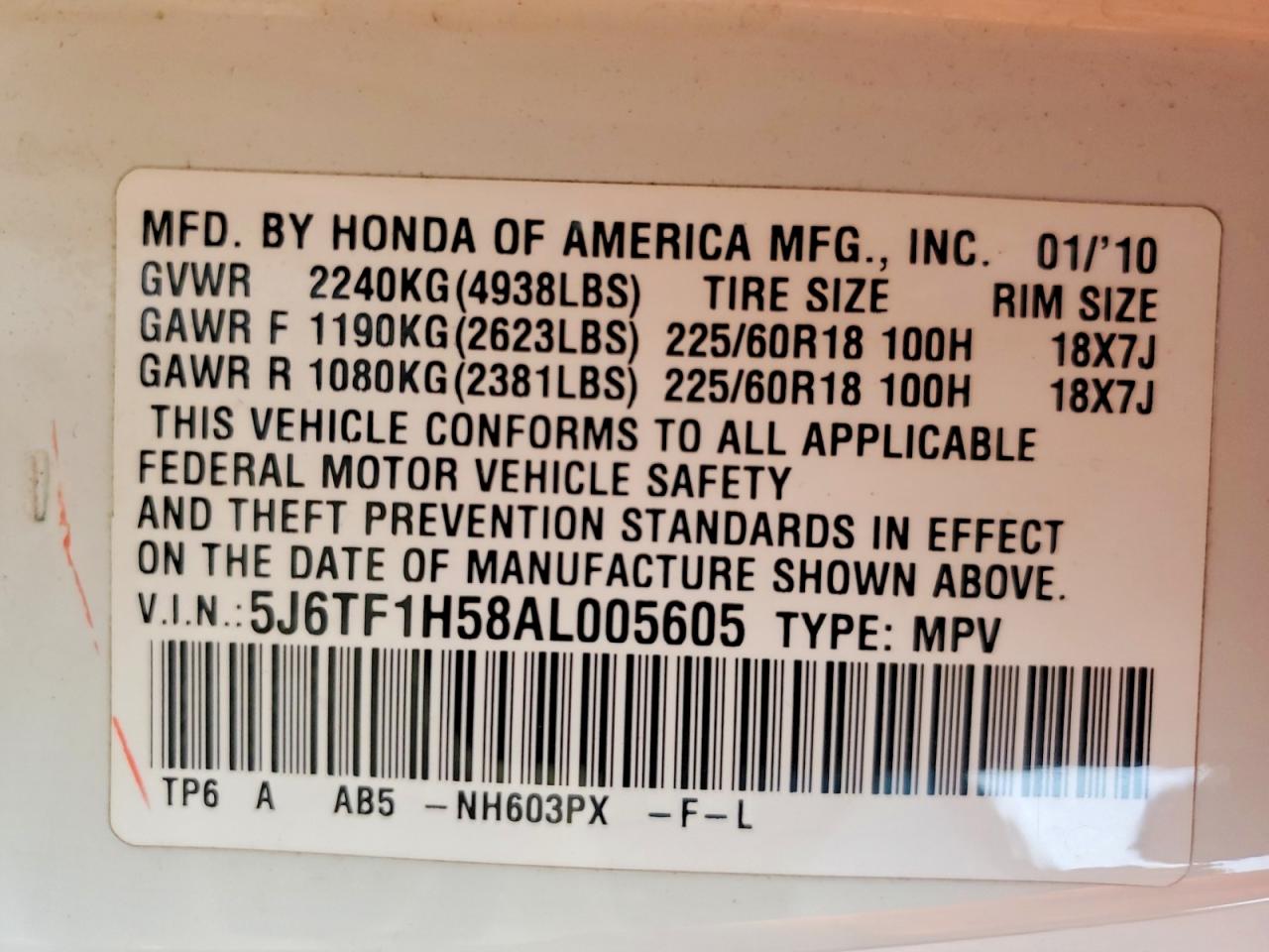 2010 HONDA ACCORD CROSSTOUR EXL photo 14