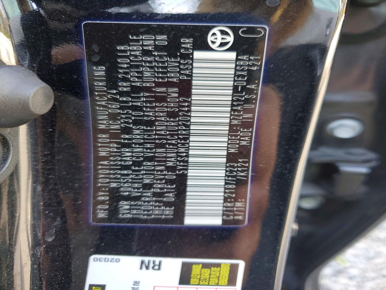 2024 TOYOTA COROLLA SE photo 12