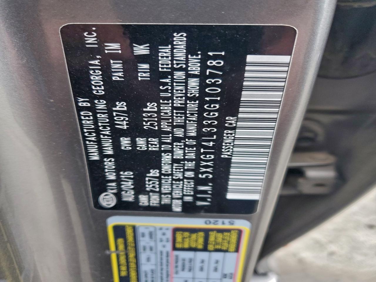 2016 KIA OPTIMA LX photo 13