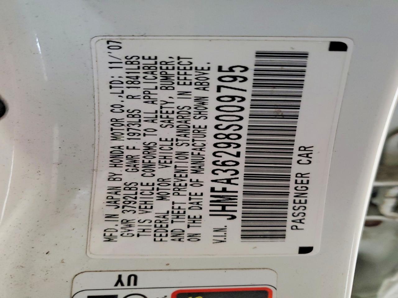 2008 HONDA CIVIC HYBRID photo 12