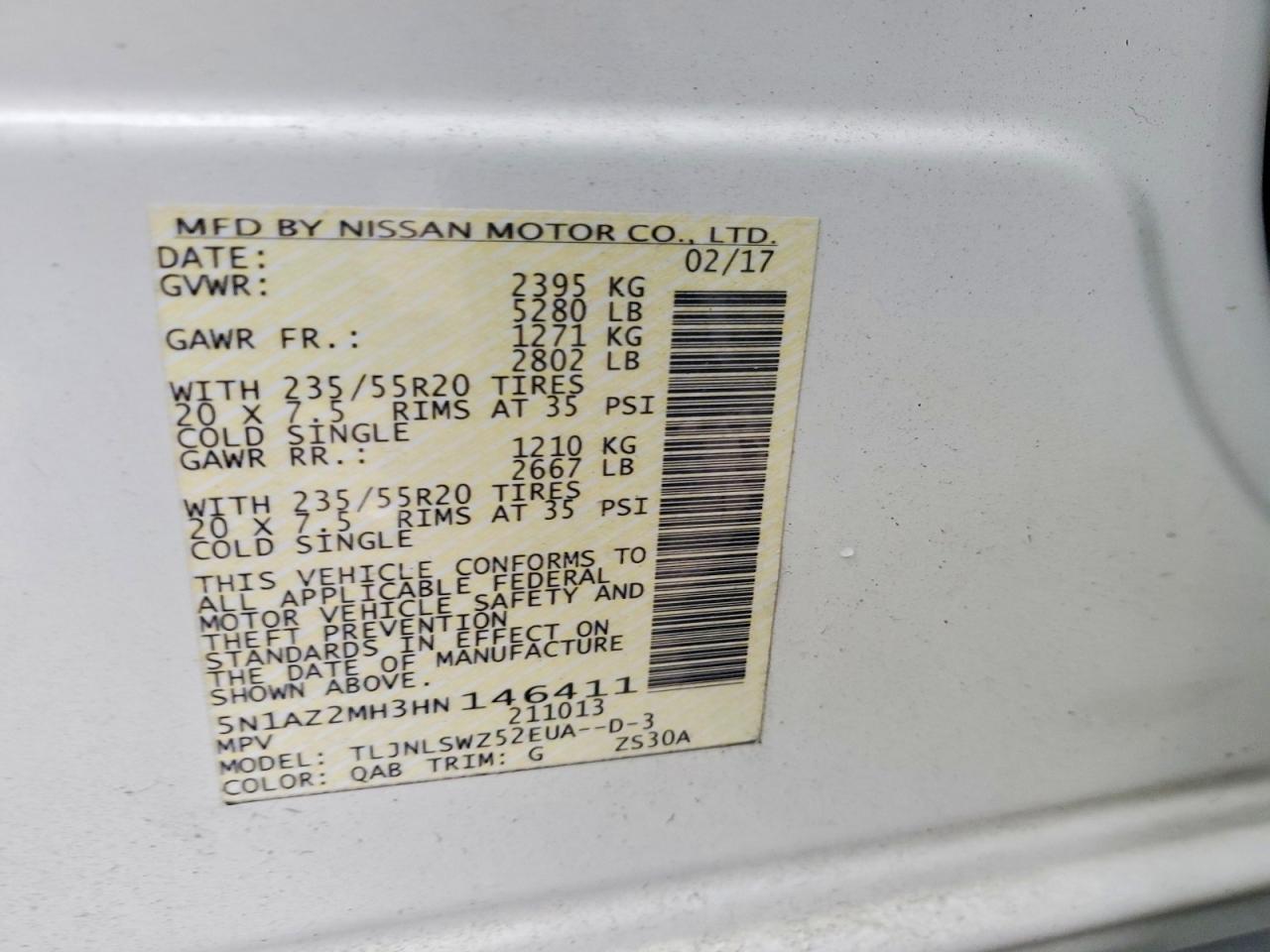 2017 NISSAN MURANO S photo 13