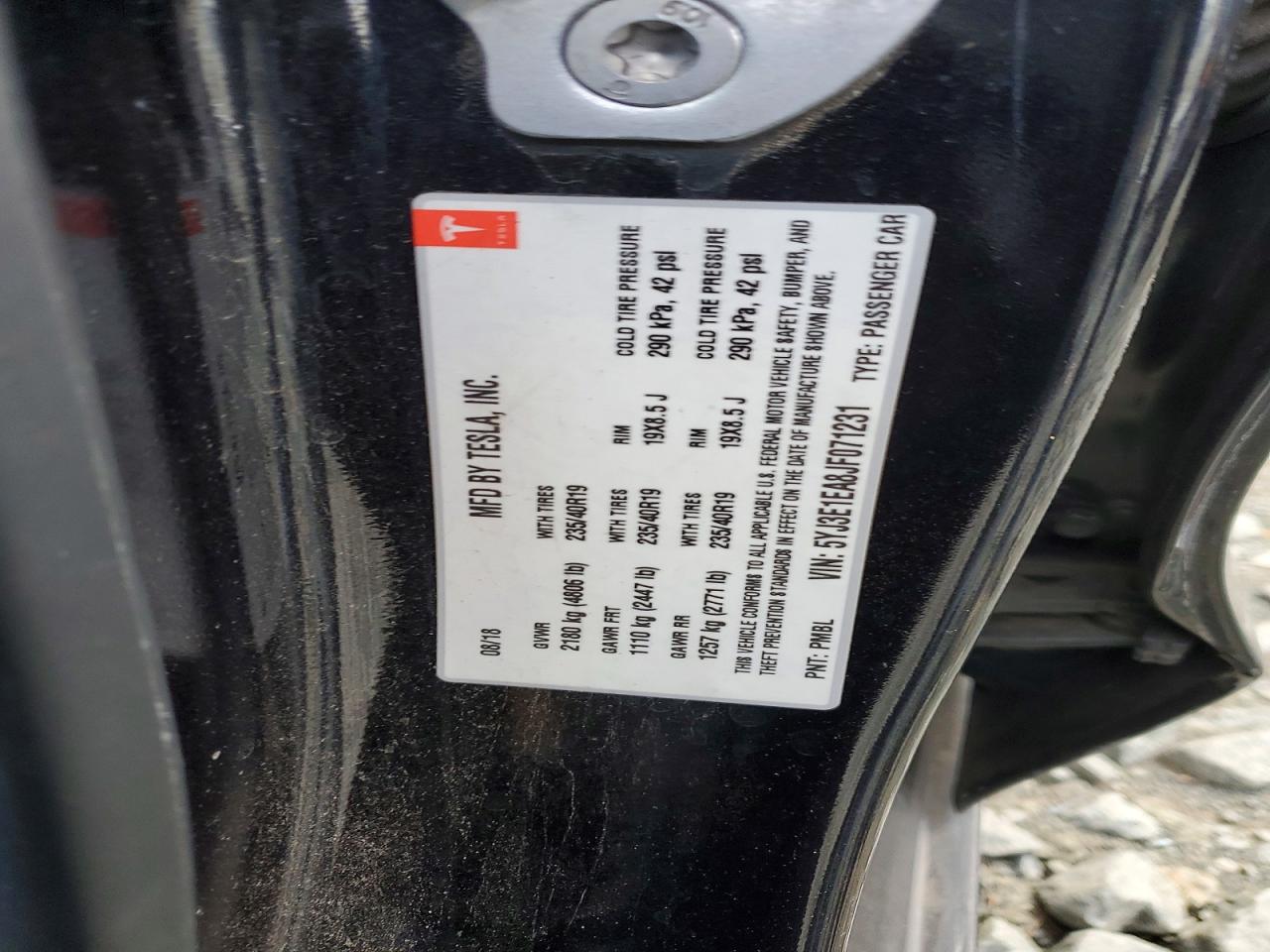2018 TESLA MODEL 3 photo 12