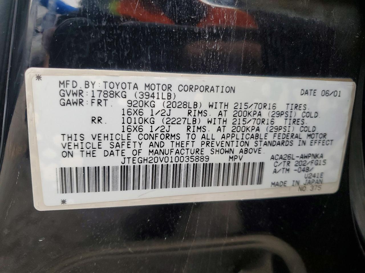 2001 TOYOTA RAV4 photo 13