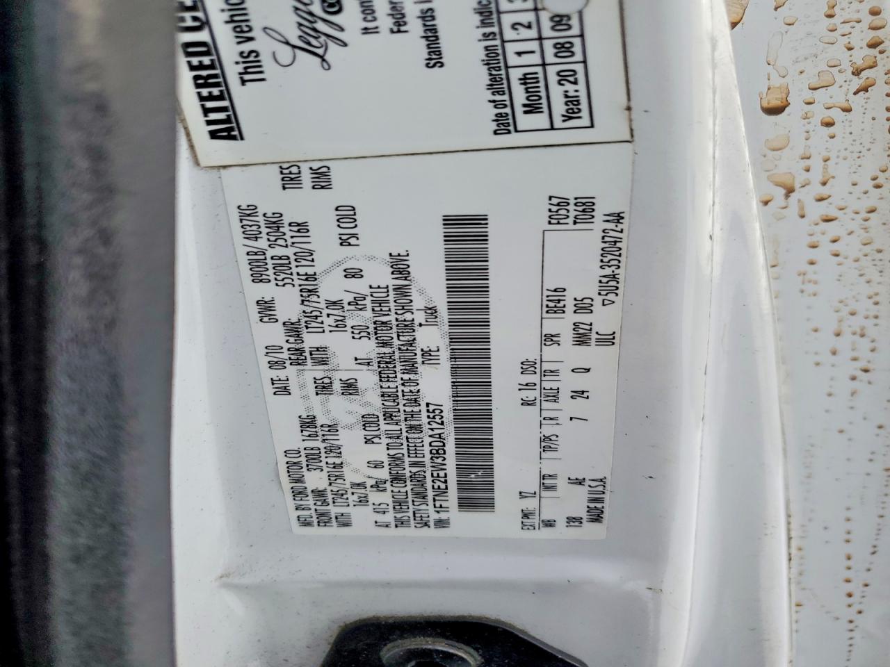2011 FORD ECONOLINE E250 VAN photo 13