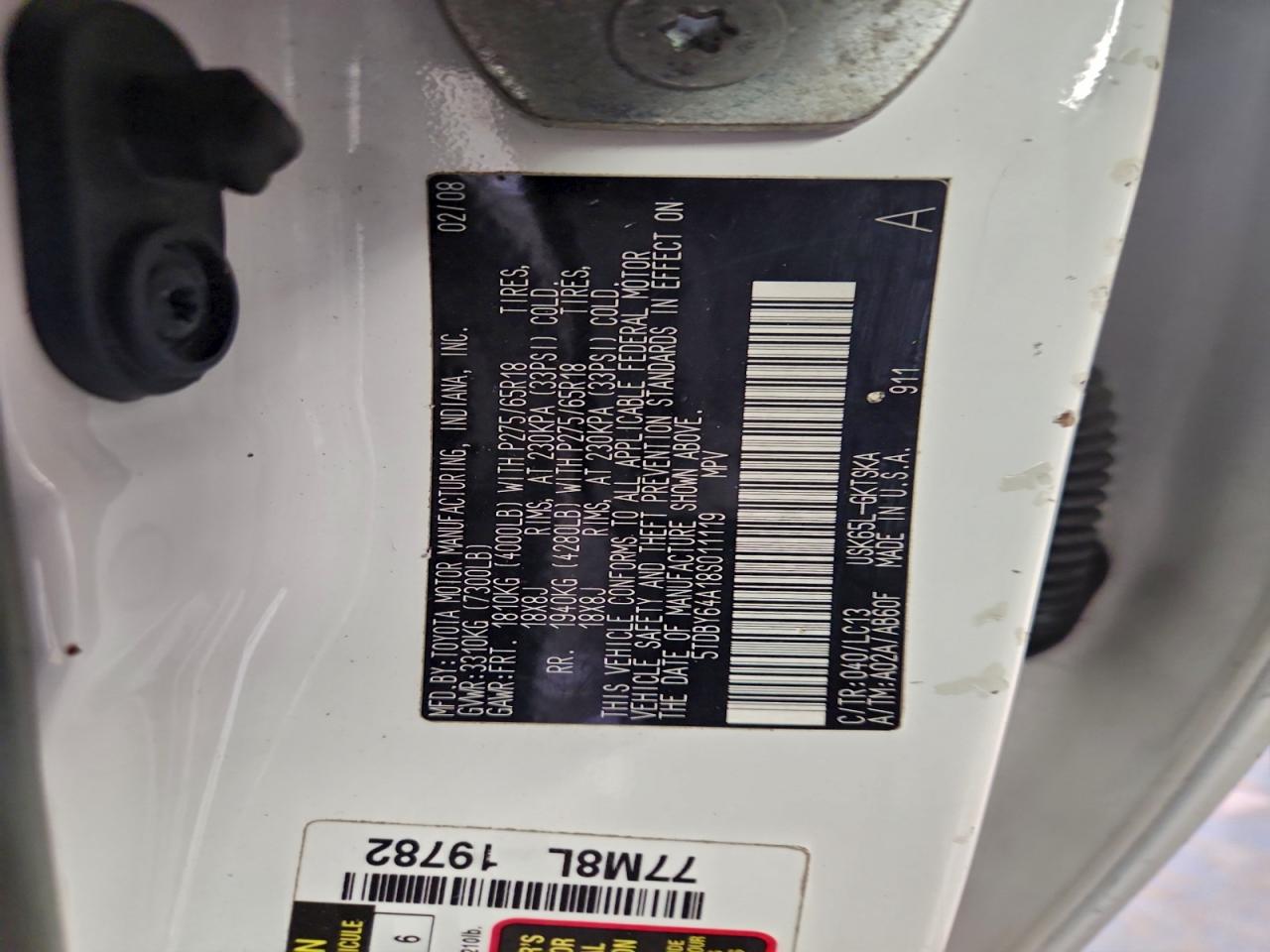 2008 TOYOTA SEQUOIA SR5 photo 13