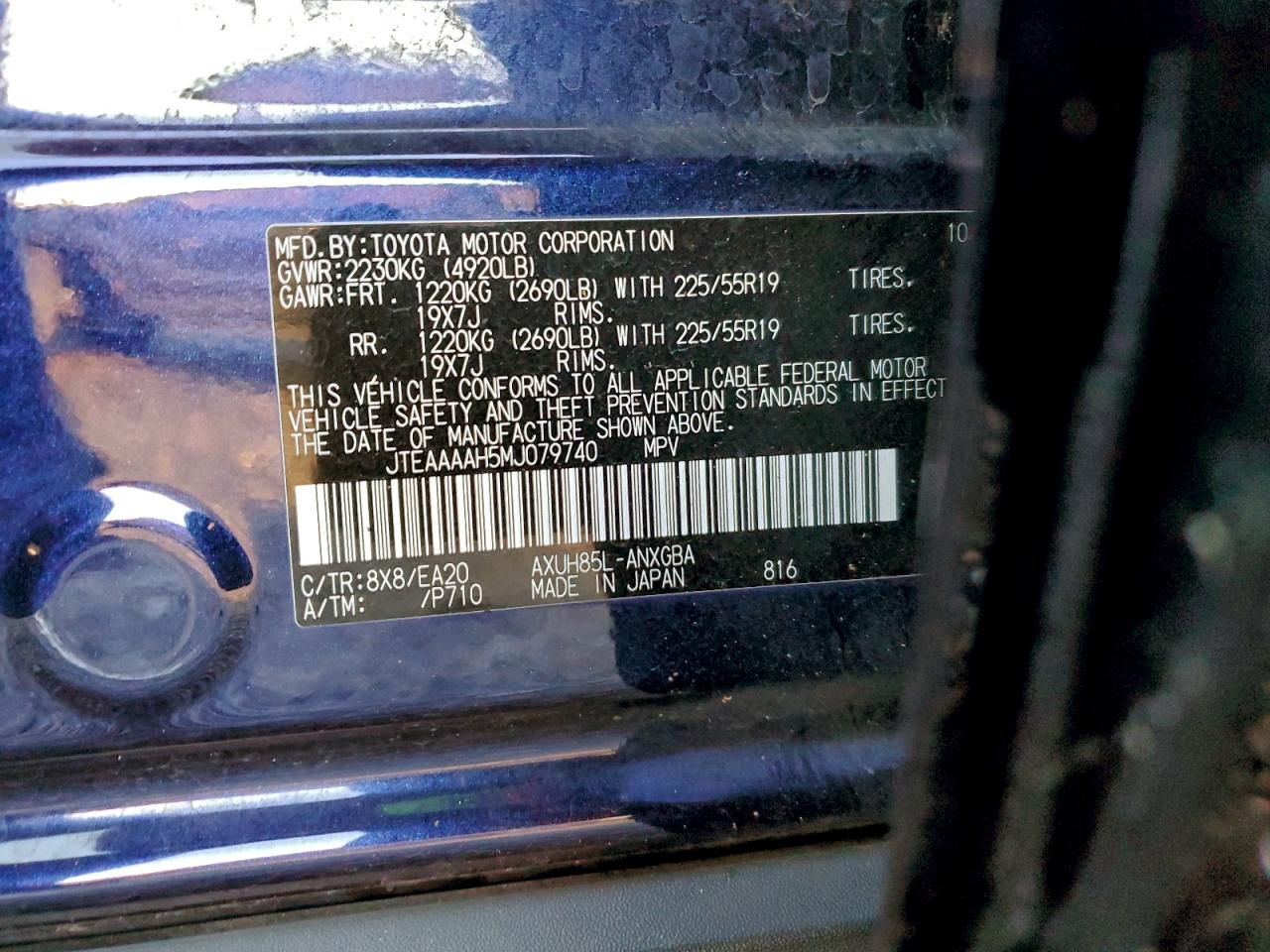 2021 TOYOTA VENZA XLE photo 13