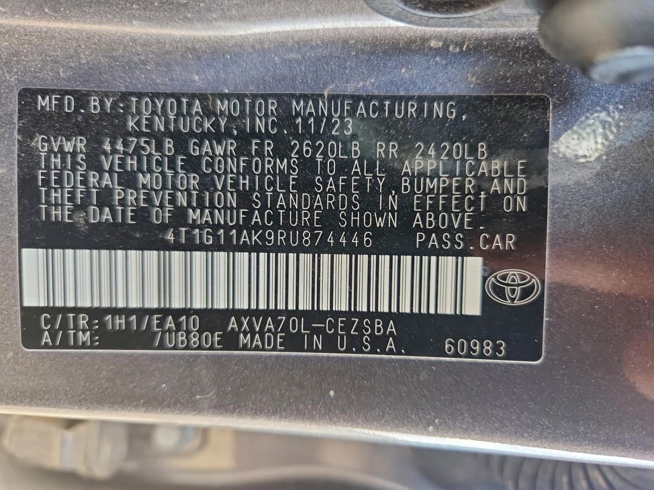 2024 TOYOTA CAMRY SE NIGHT SHADE photo 23